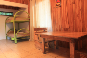 private bunkle bed and table casa del mar hostel 
 - Costa Rica